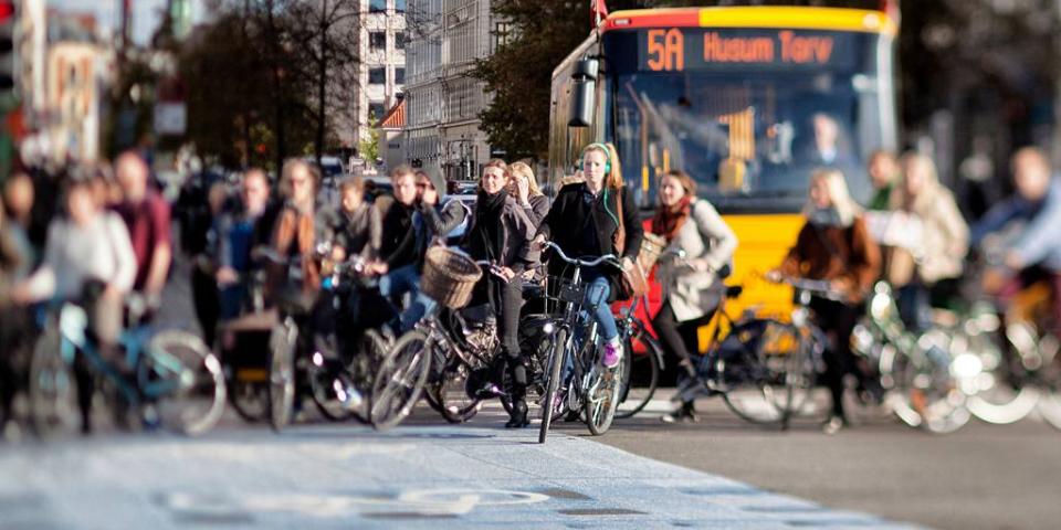 bus and bikes